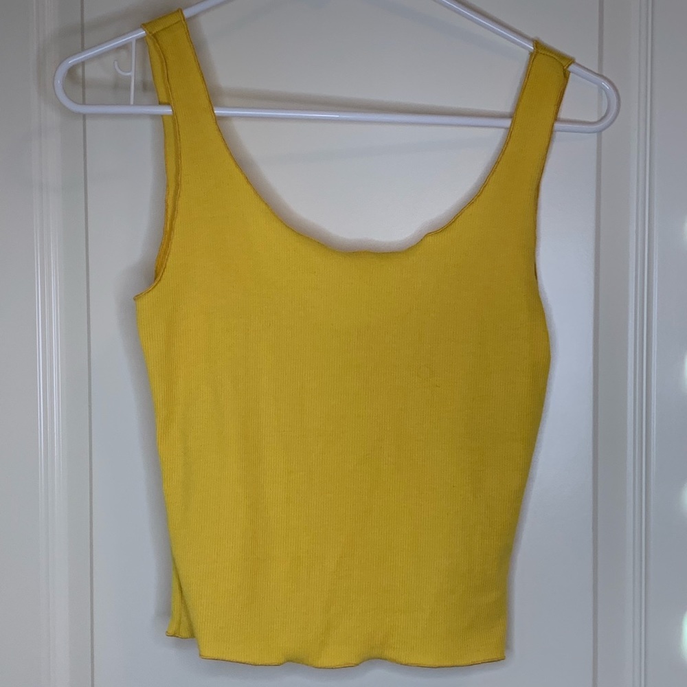yellow pac sun shirt kinda cropped